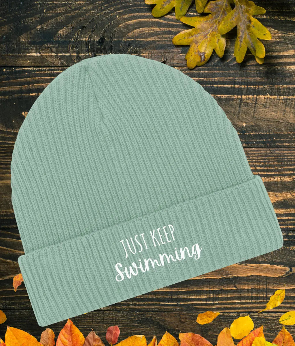 Just Keep Swimming Organic Beanie Arvor Life