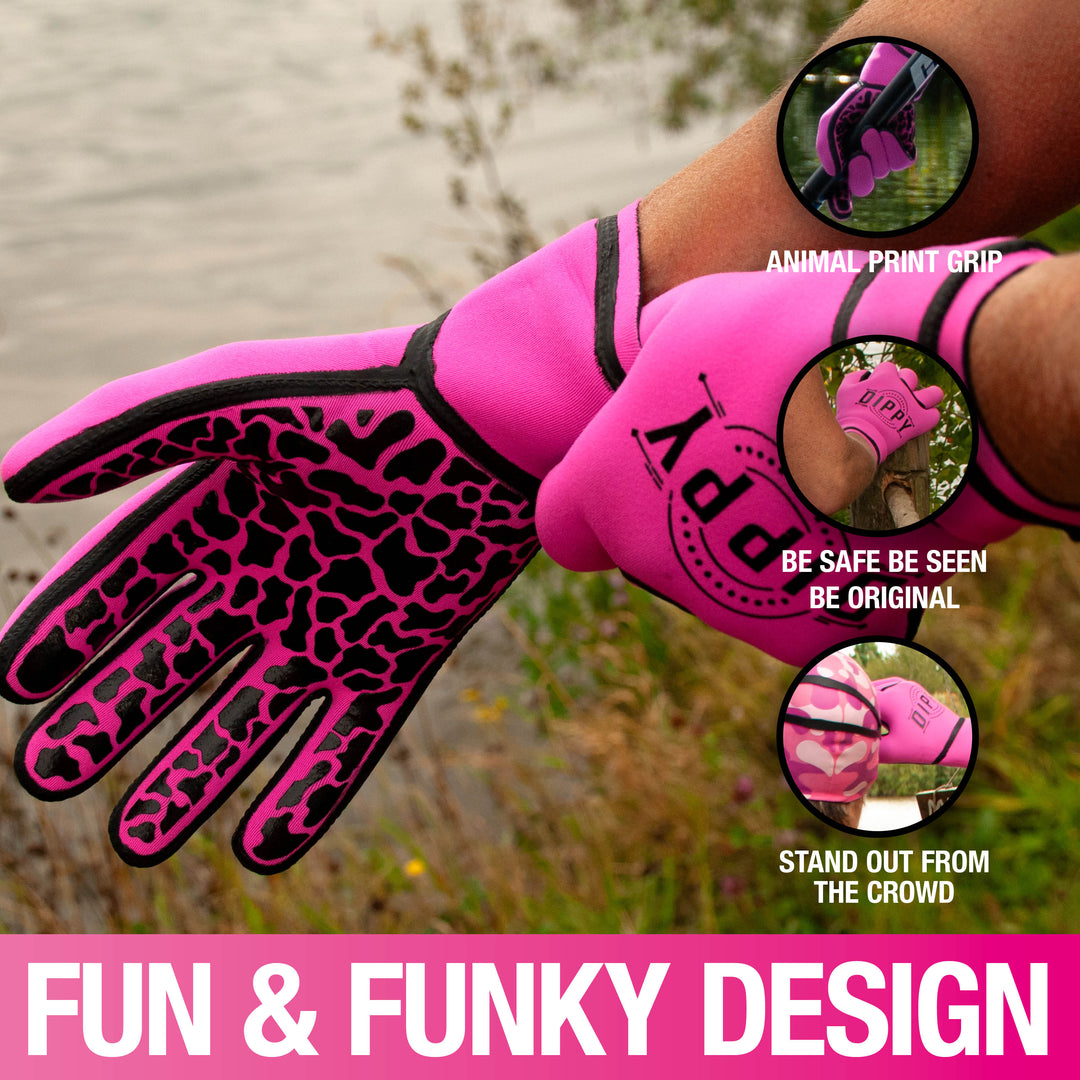 Neoprene 3MM Swim Gloves - Pink - Small and Large available