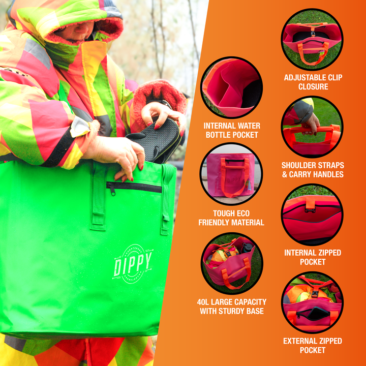 Waterproof Tote Bag 40L – Green