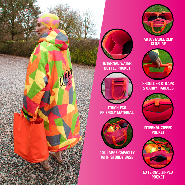 Waterproof Tote Bag 40L – Orange