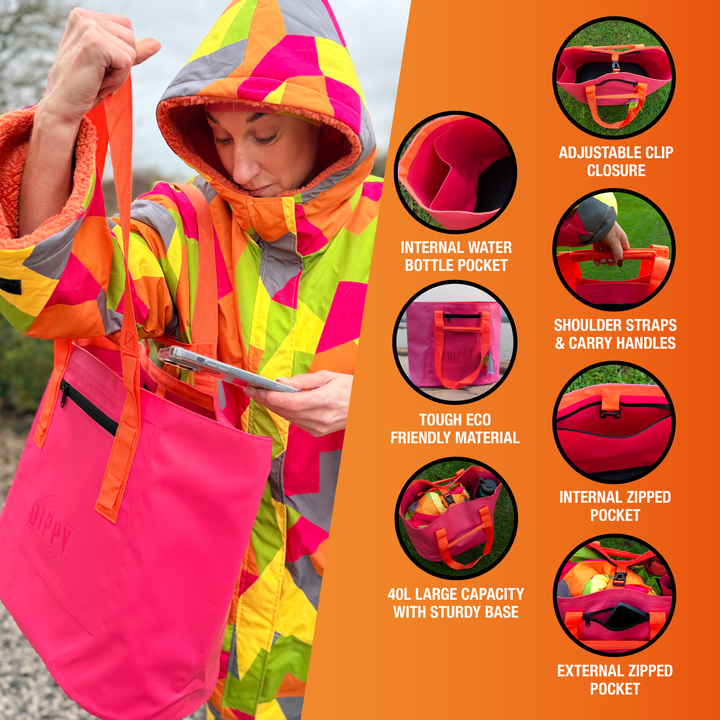 Waterproof Tote Bag 40L – Pink