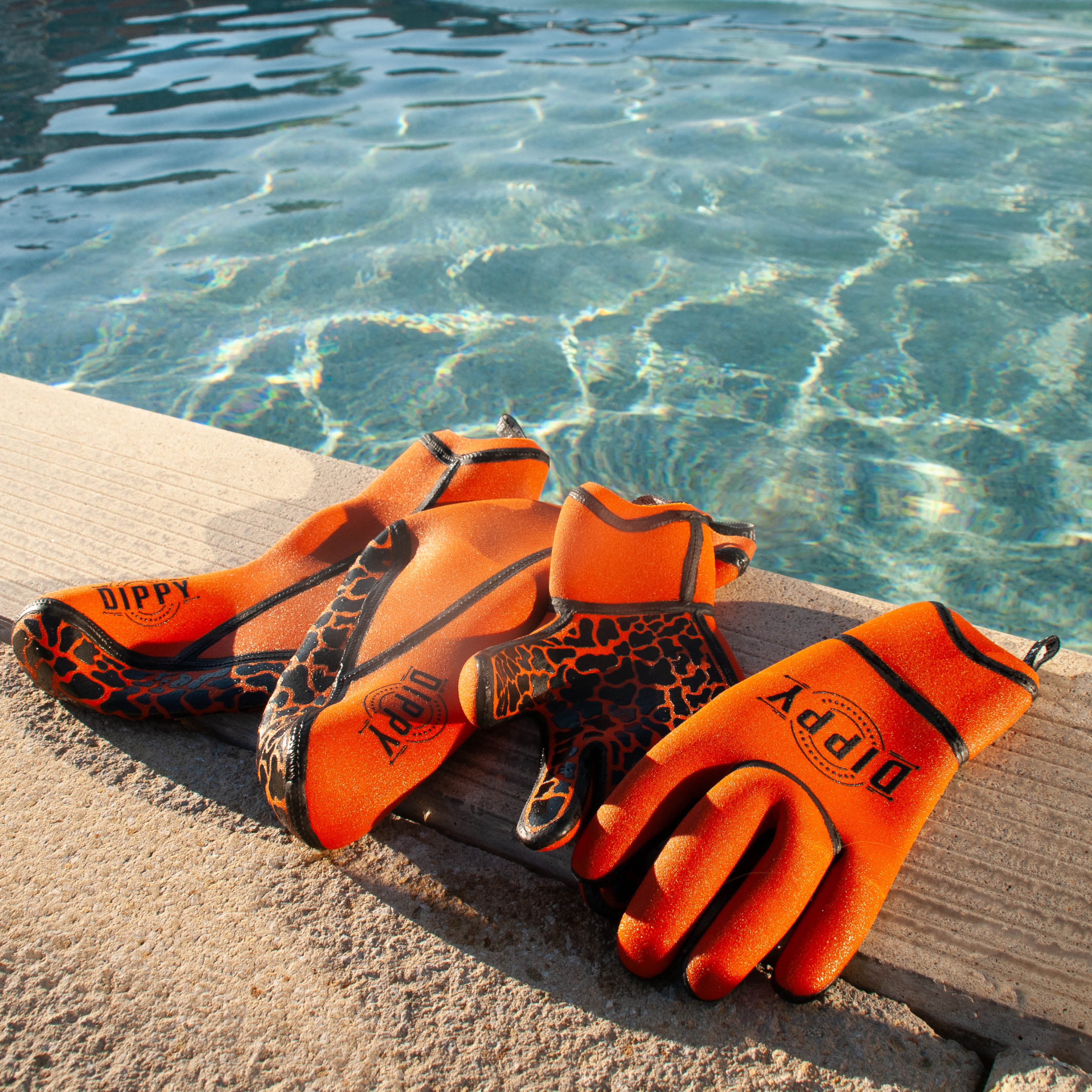 Neoprene 3MM Swim Socks - Orange (Please see size guide image)