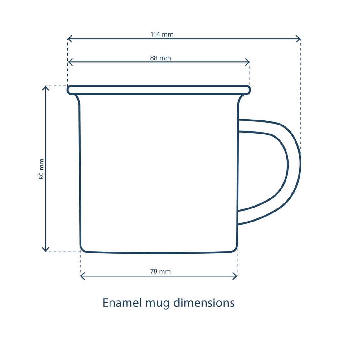 Wild Swimming Enamel Mug