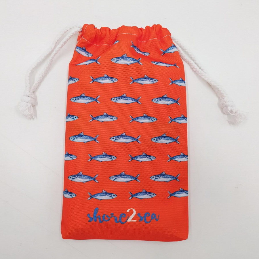 100% Recycled Microfibre Towel Orange - Fish
