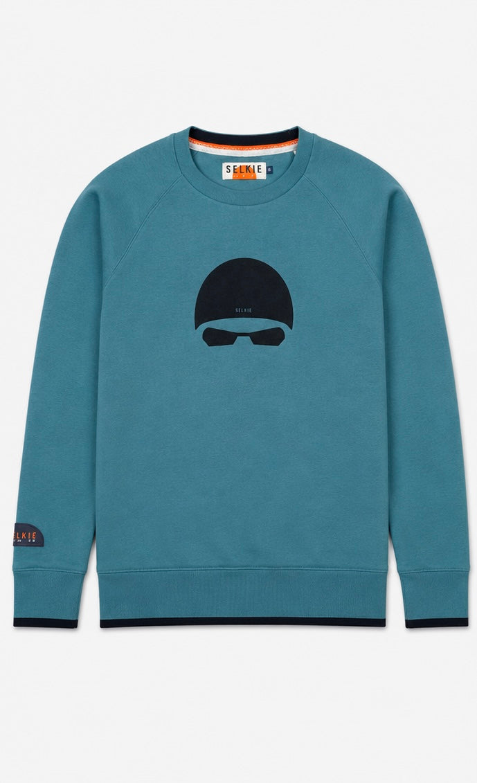 UNISEX TEAL CAP &amp; GOGGLES SWEATSHIRT by SELKIE