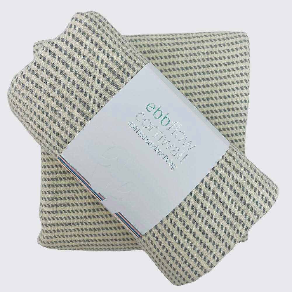 Grey Logan Hammam Towel from EbbFlow Cornwall