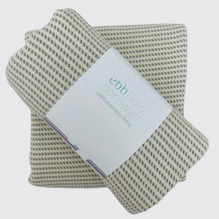 Grey Logan Hammam Towel from EbbFlow Cornwall