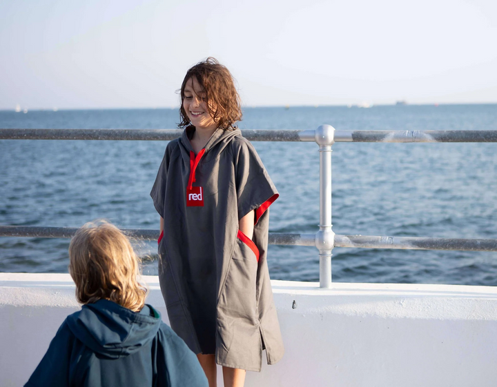 Kids’ Quick Dry Microfibre Changing Robe - Grey