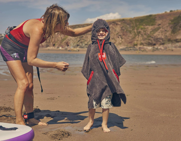 Kids’ Towelling Change Robe - Grey