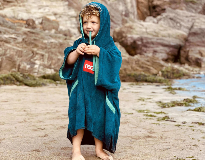 Kids’ Towelling Change Robe - Navy