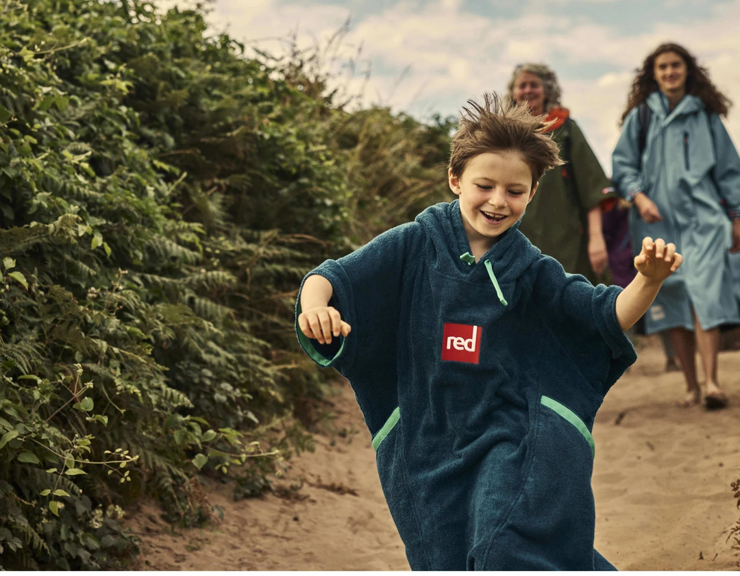 Kids’ Towelling Change Robe - Navy