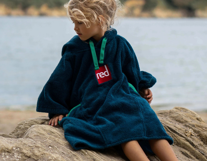 Kids’ Towelling Change Robe - Navy