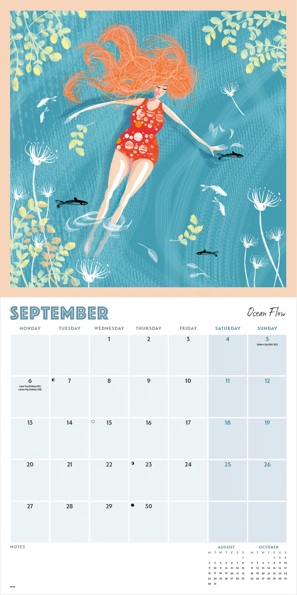 Dips, Swims &amp; Coffee 2027 Wall Calendar