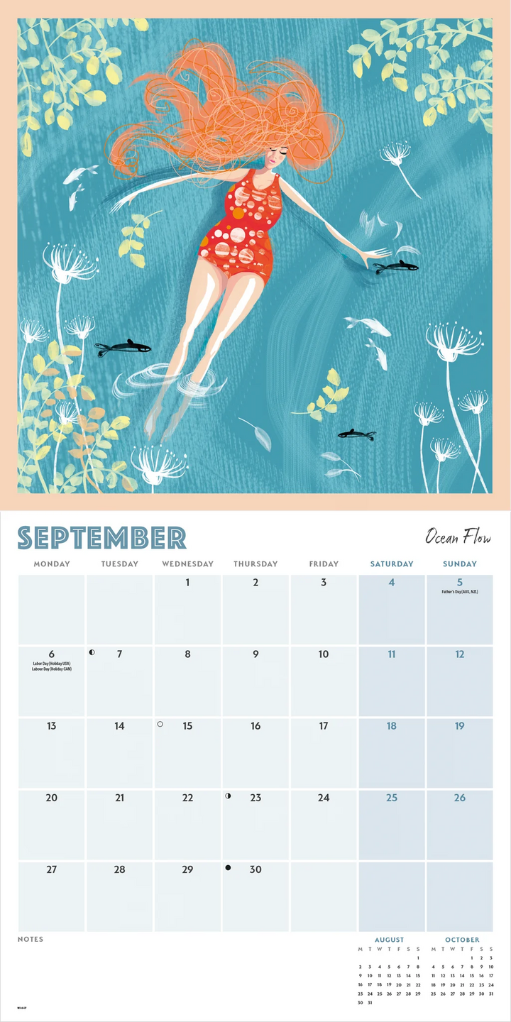 Dips, Swims &amp; Coffee 2027 Wall Calendar