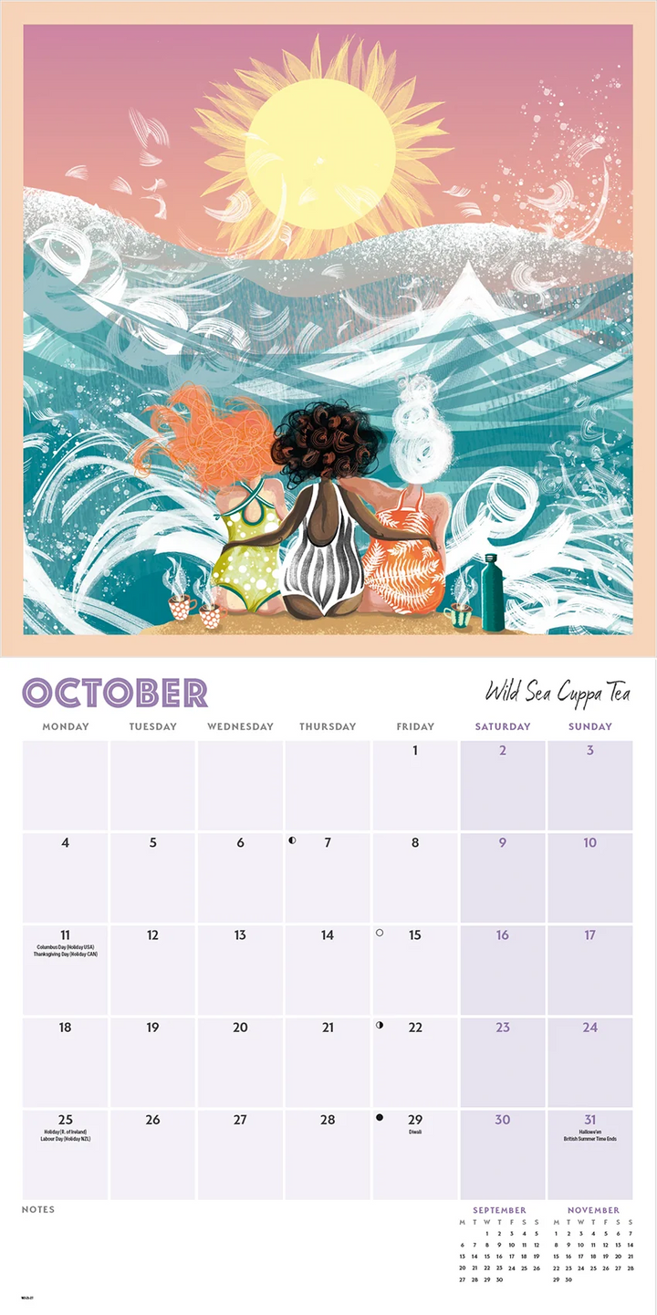 Dips, Swims &amp; Coffee 2027 Wall Calendar
