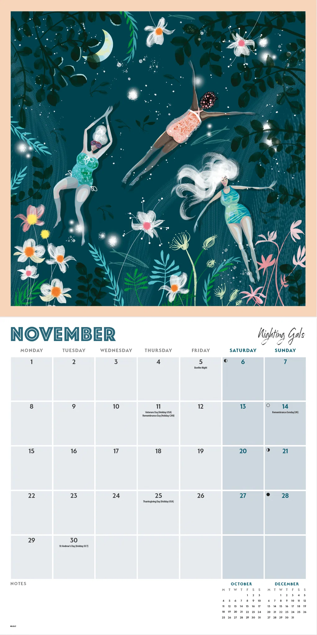 Dips, Swims &amp; Coffee 2027 Wall Calendar