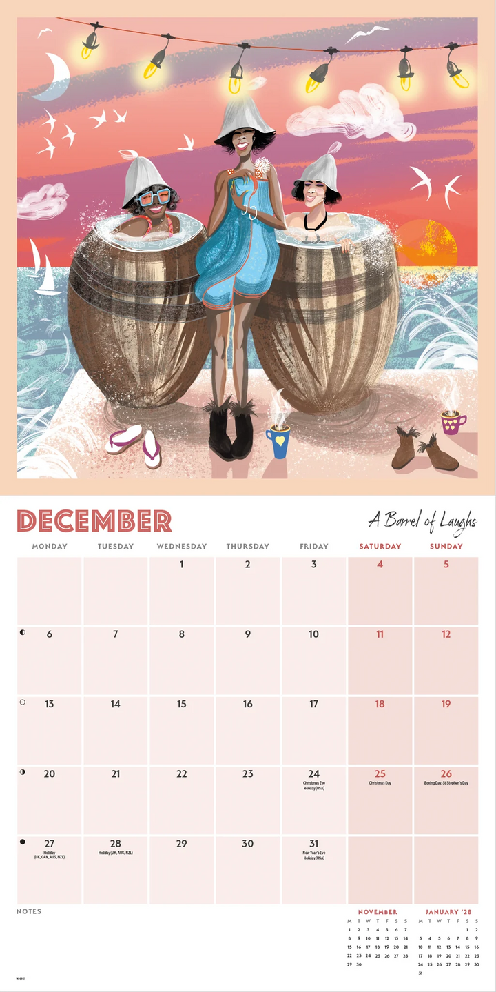 Dips, Swims &amp; Coffee 2027 Wall Calendar