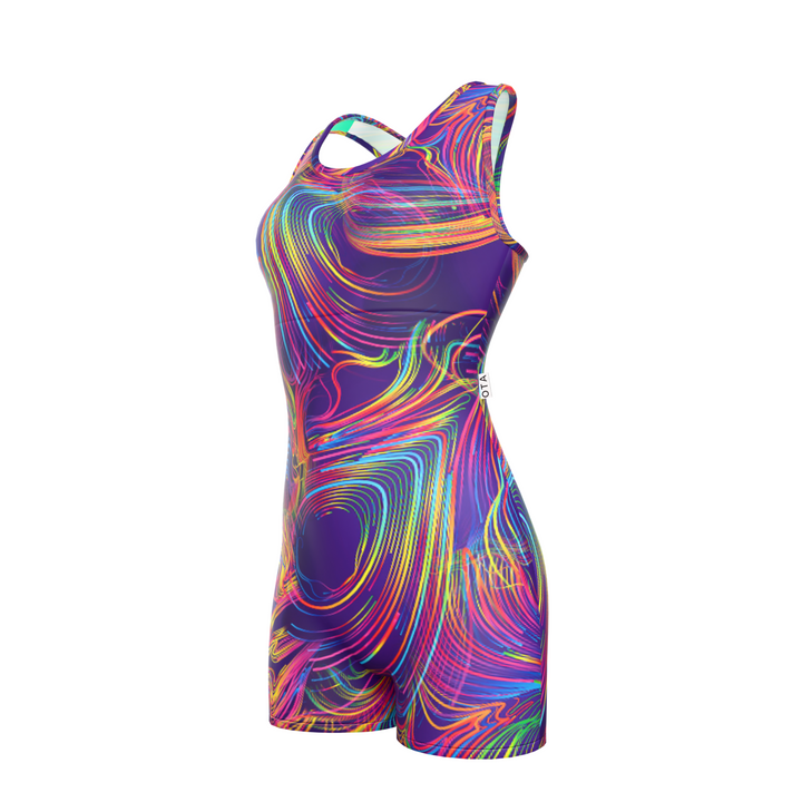 Ladies Shortie Swimsuit - Party Lines