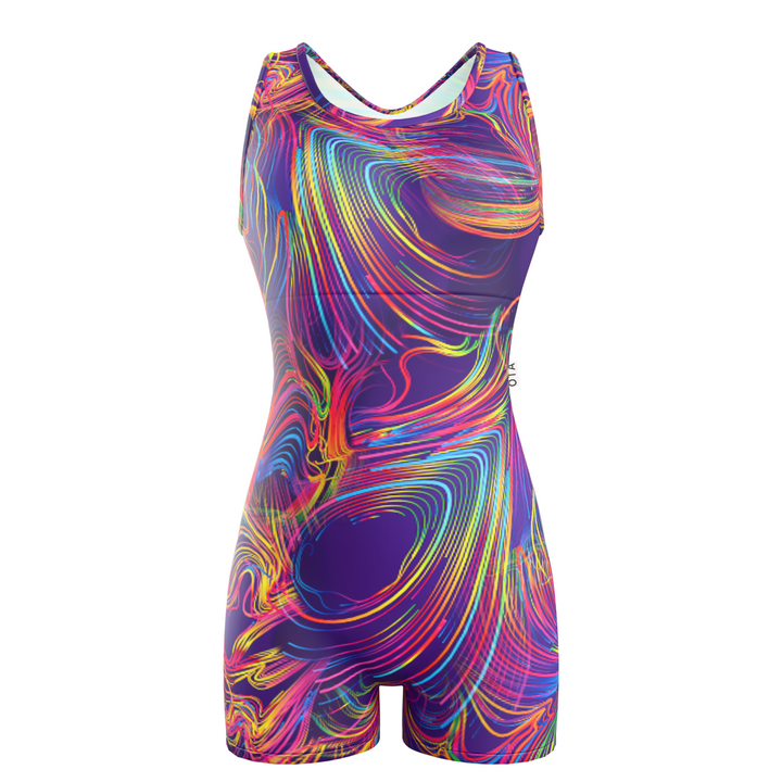 Ladies Shortie Swimsuit - Party Lines