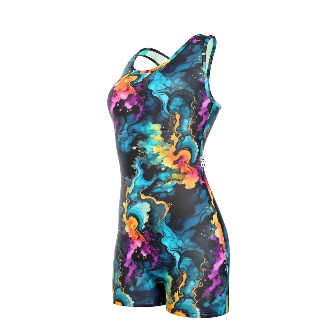Ladies Shortie Swimsuit - Tie Dye