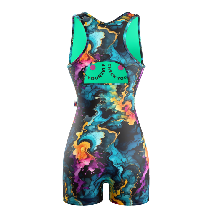 Ladies Shortie Swimsuit - Tie Dye