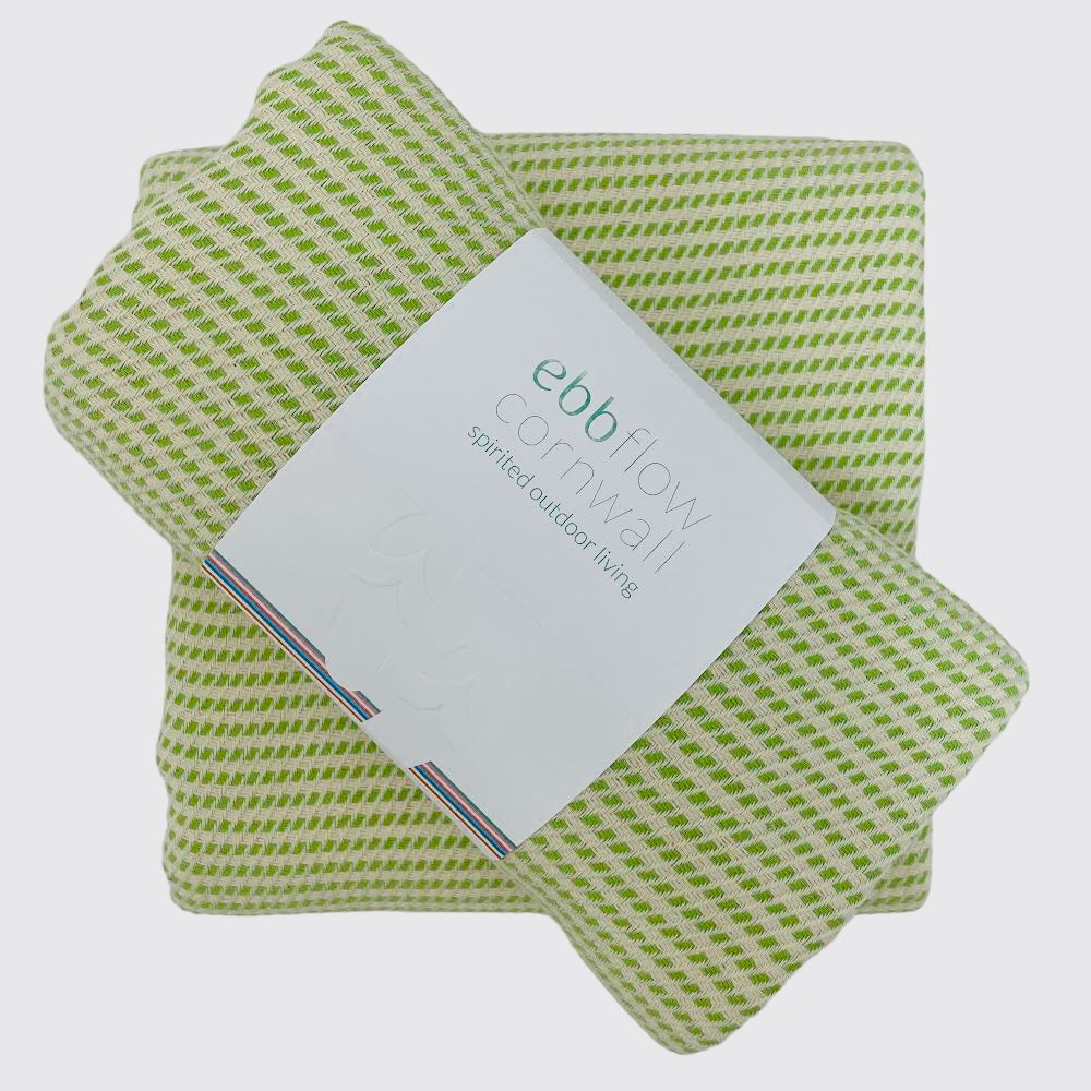 Lime Logan Hammam Towel from EbbFlow Cornwall