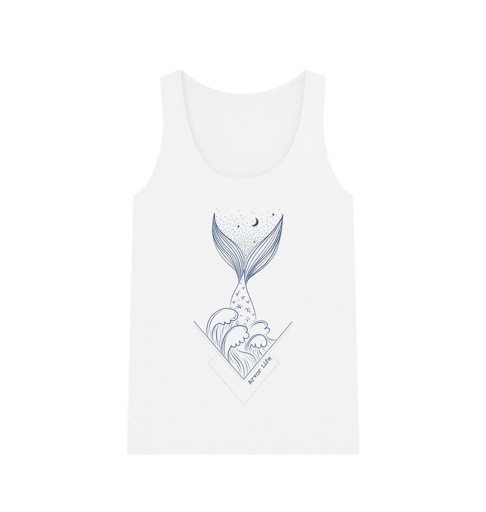 Merfolk slogan women’s eco-friendly tank top for sea lovers with mermaid design