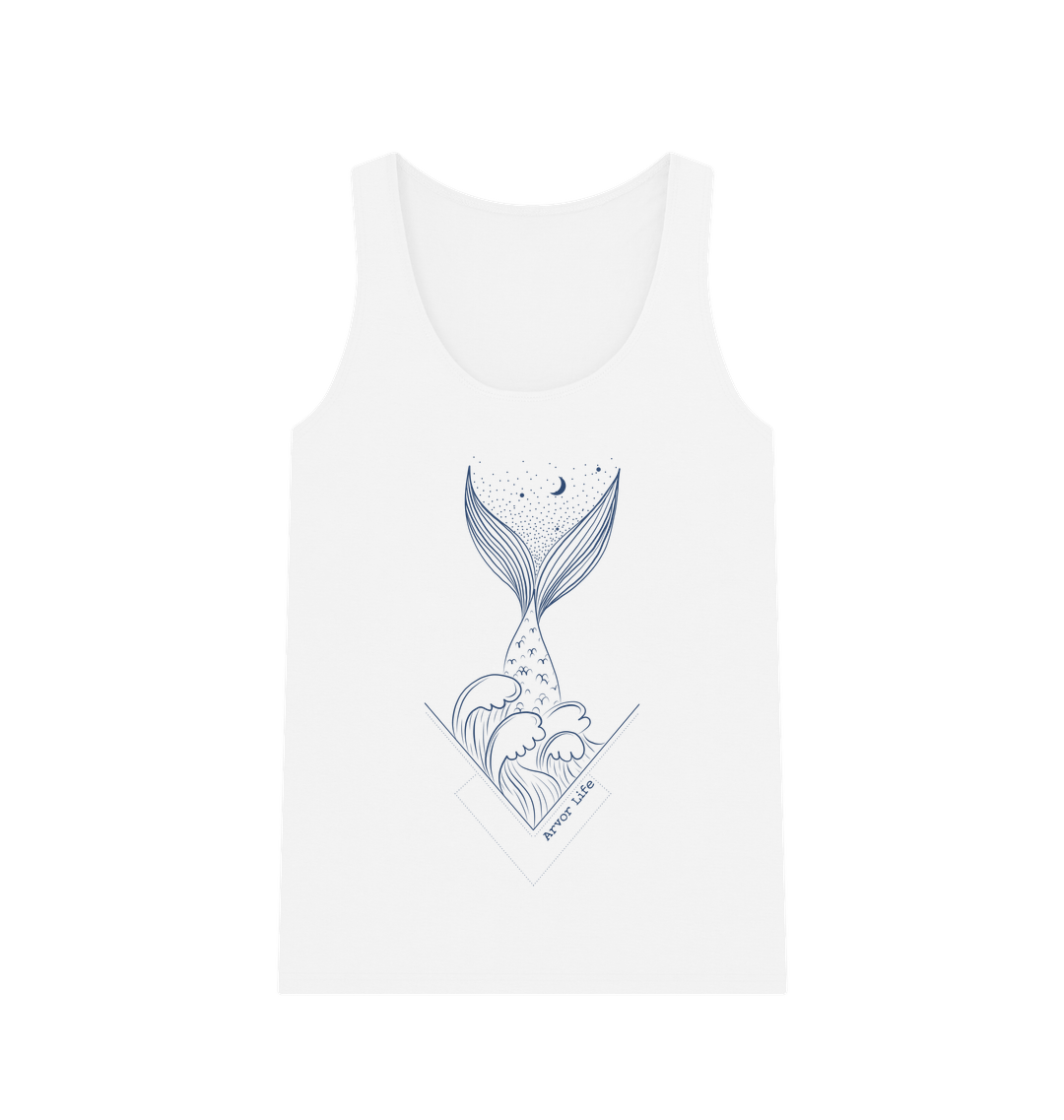 Merfolk slogan women’s eco-friendly tank top for sea lovers with mermaid design