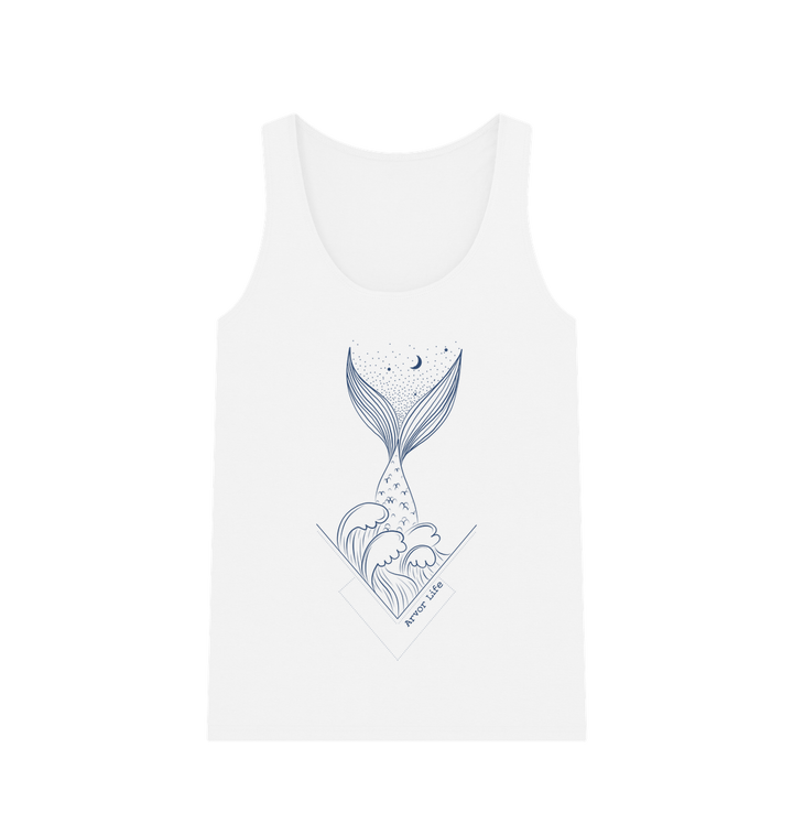 Merfolk slogan women’s eco-friendly tank top for sea lovers with mermaid design