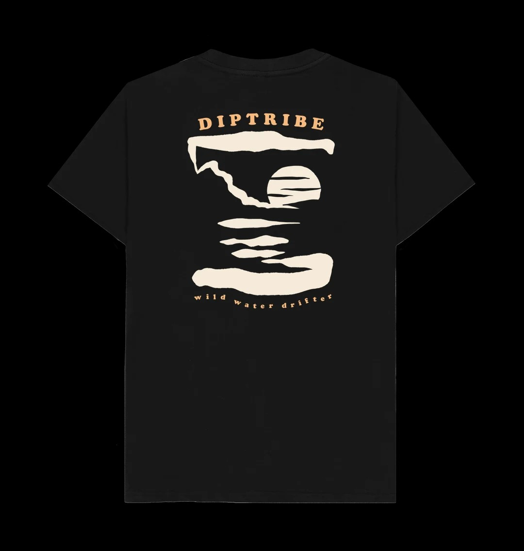 Wild Water Drifter Abstract Back Print Men's T-Shirt