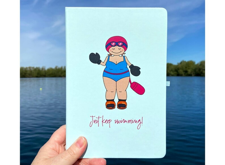Just Keep Swimming A5 Mole Notebook