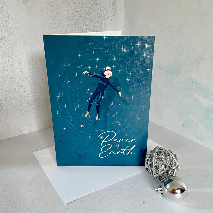 Wild Swimming Christmas Card – Peace On Earth