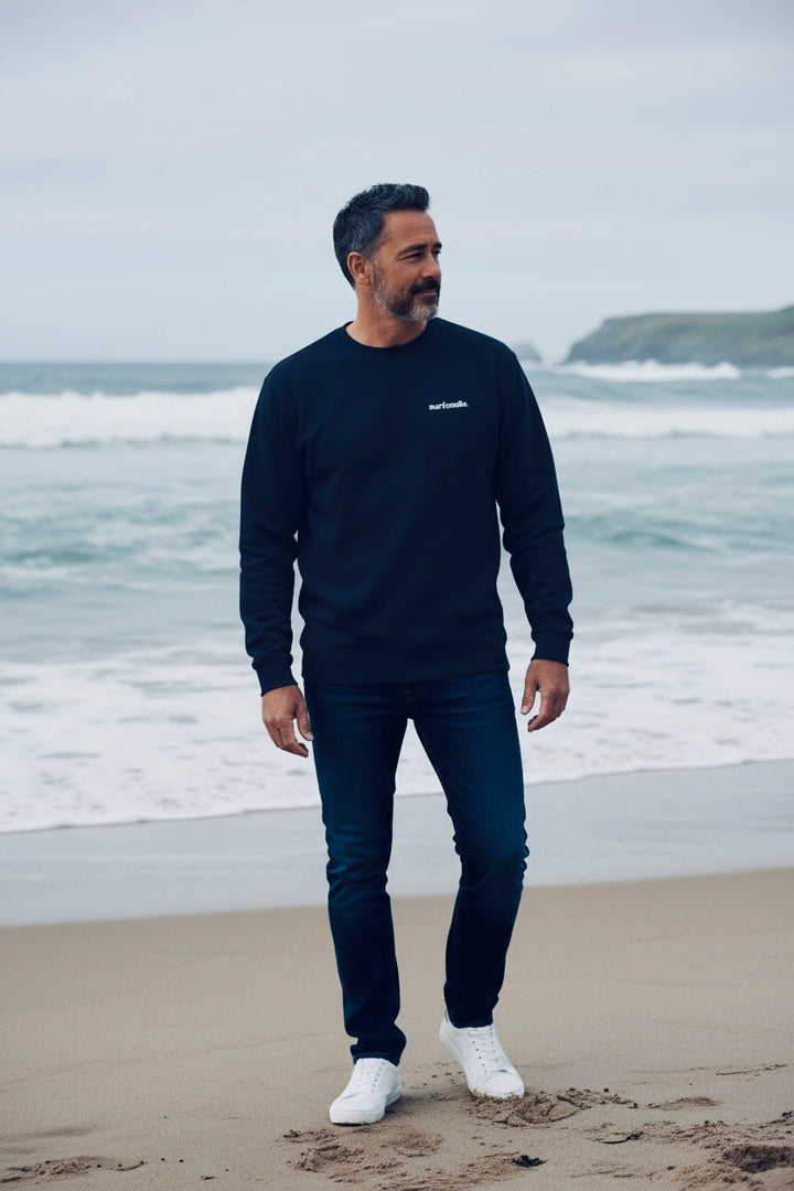 Men’s Atlantic Oversized Sweatshirt – Navy | Organic Cotton Comfort by Surfsmile