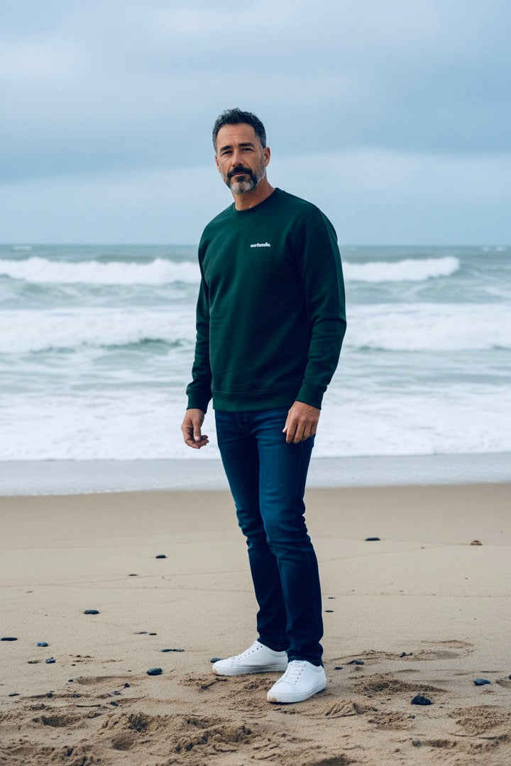Men’s Atlantic Oversized Sweatshirt – Evergreen | Organic Cotton Comfort by Surfsmile