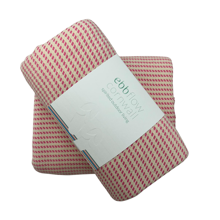 Pink Logan Hammam Towel from EbbFlow Cornwall