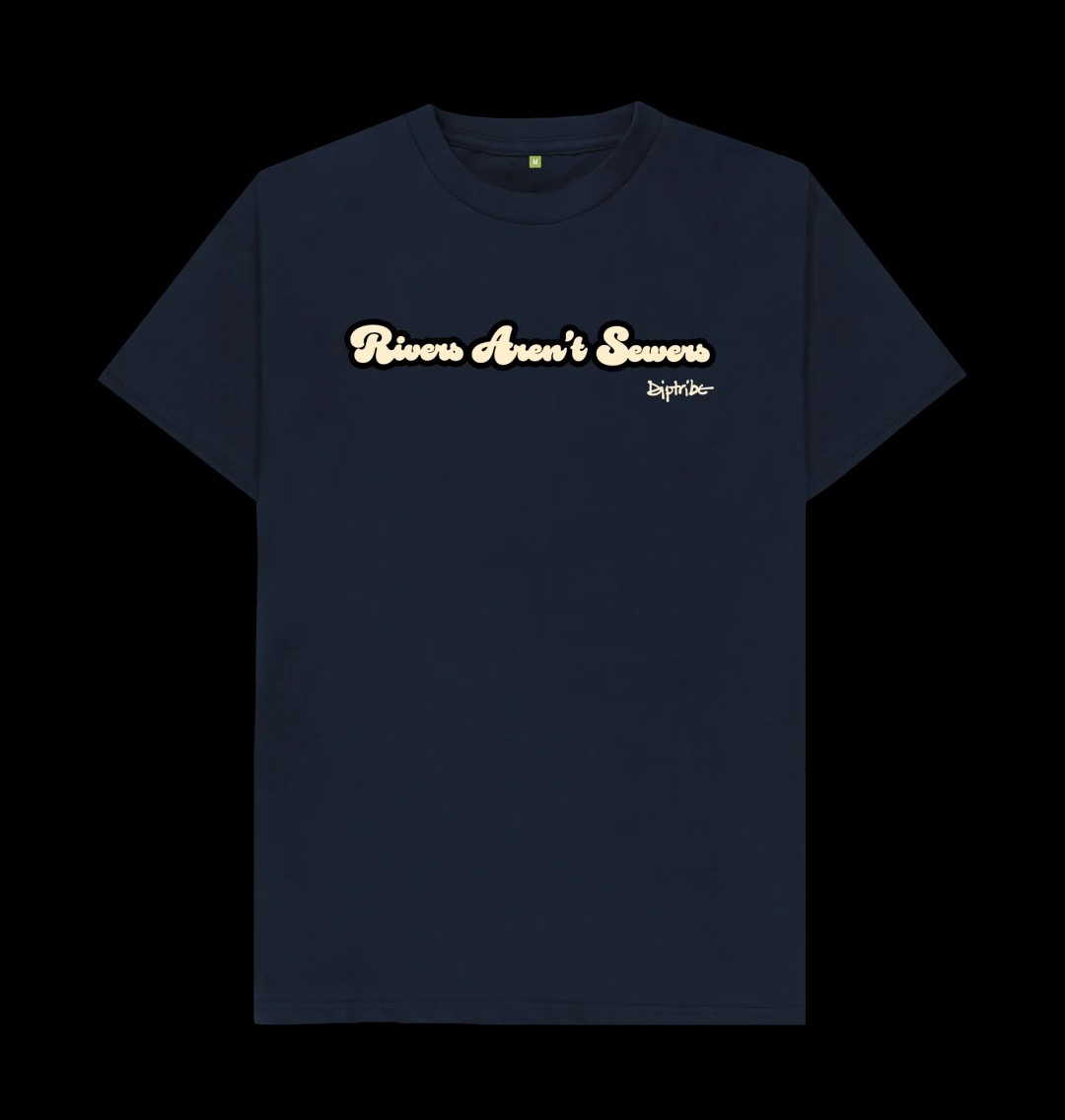 Slogan Men's T-Shirt "RIVERS AREN'T SEWERS"