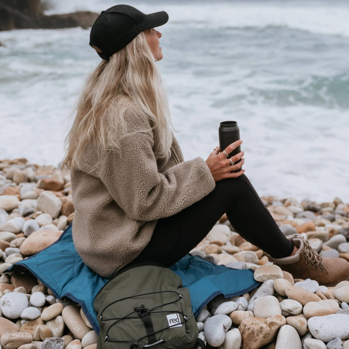 Quilted Lightweight Water-Resistant Adventure Sit Mat - Ocean Blue