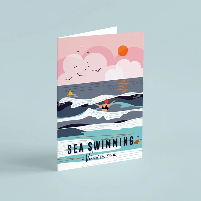 Sea Swimming Greeting Card - Vitamin Sea