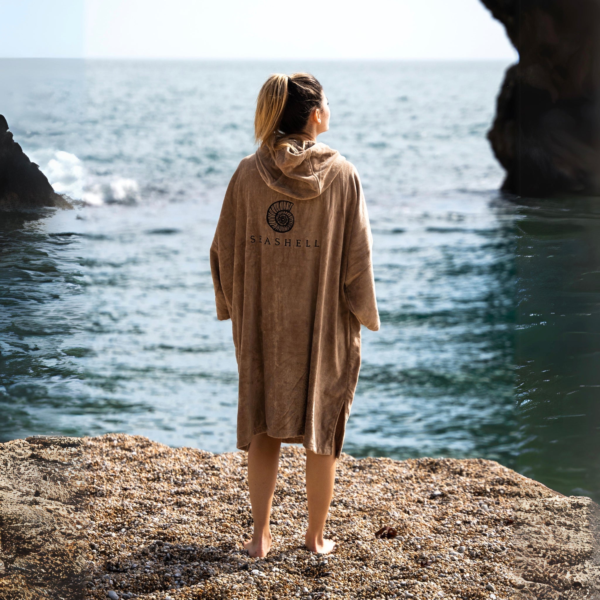 Organic Towelling Robe Sand