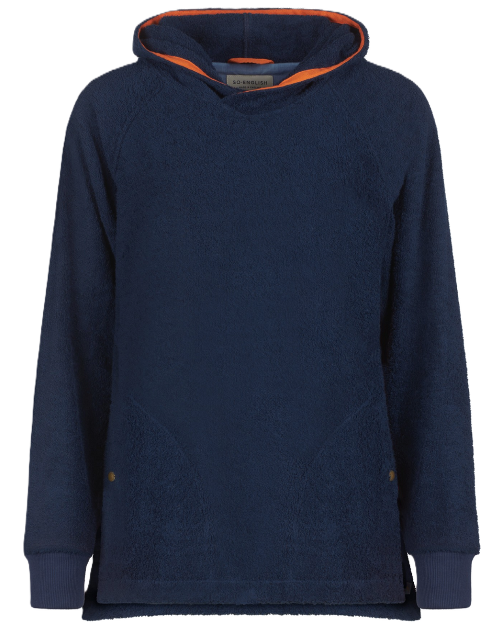 Navy Hampstead hoodie by So English featuring a relaxed fit, soft fabric, and subtle branding, designed for comfortable casual wear.