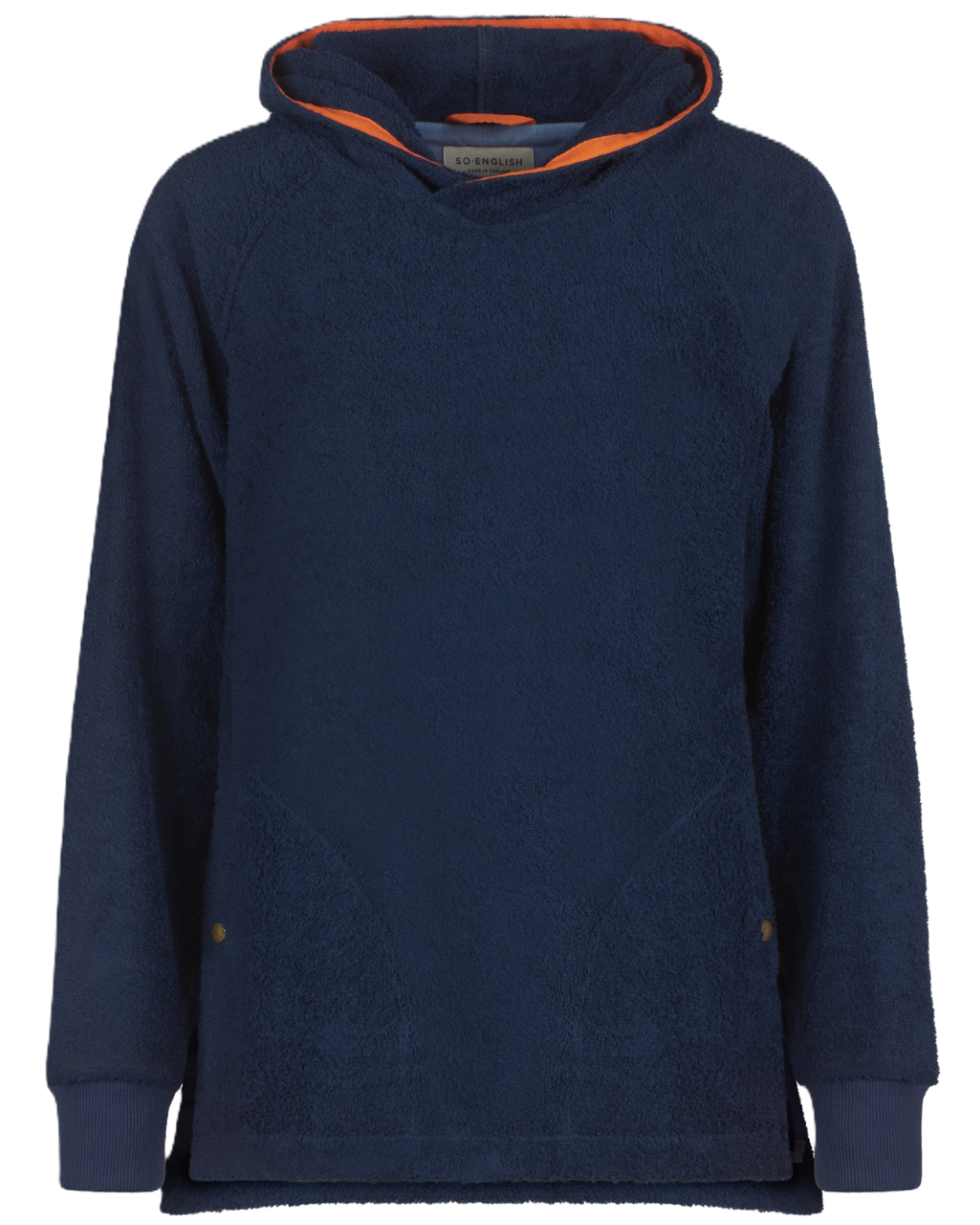 Navy Hampstead hoodie by So English featuring a relaxed fit, soft fabric, and subtle branding, designed for comfortable casual wear.