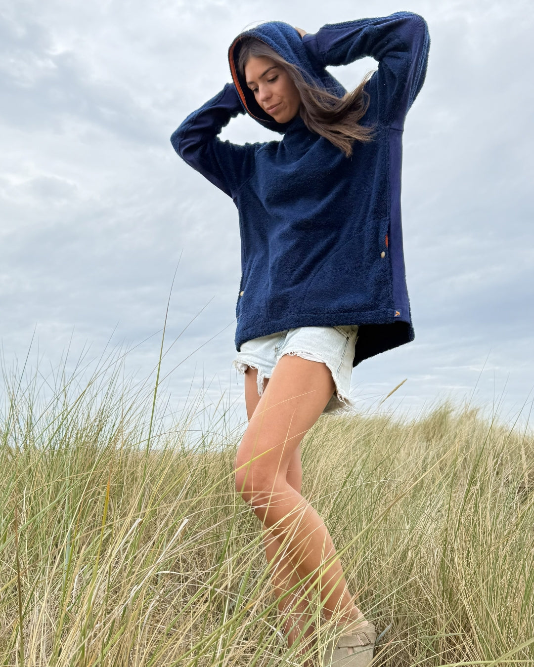 Navy So English Hampstead hoodie with a relaxed fit, displayed on a neutral background, showcasing comfortable casual style.