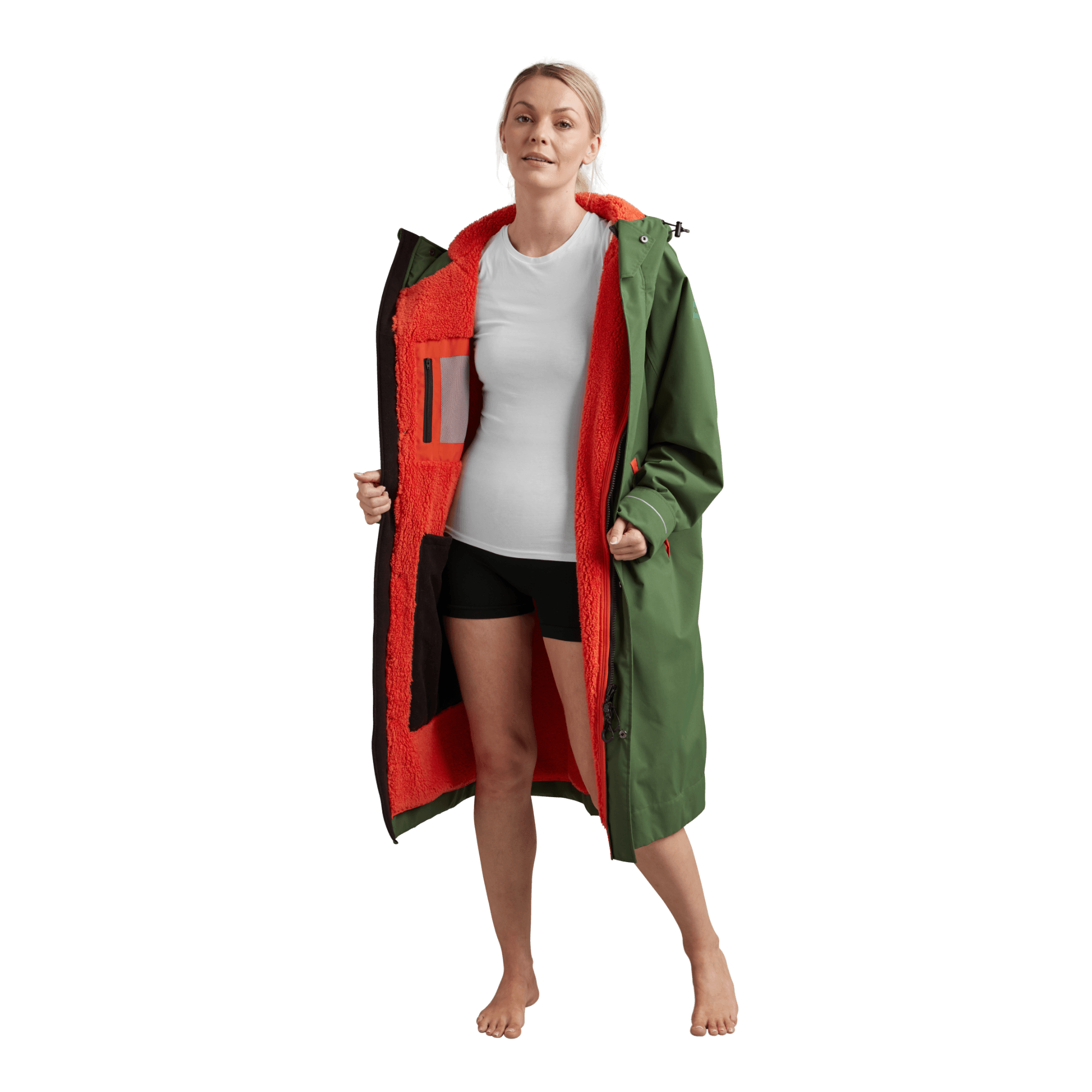 Women's Long Sleeve Waterproof Dry Changing Robe Alter Evo - Forest Green