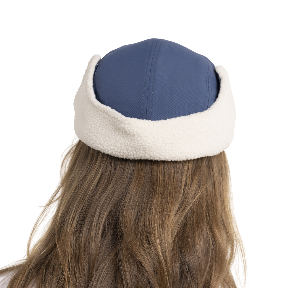 Fleece-Lined Peaked Trapper Hat - Admiral Blue
