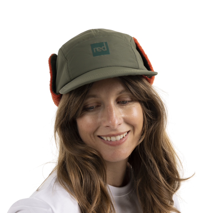 Fleece-Lined Peaked Trapper Hat - Forest Green