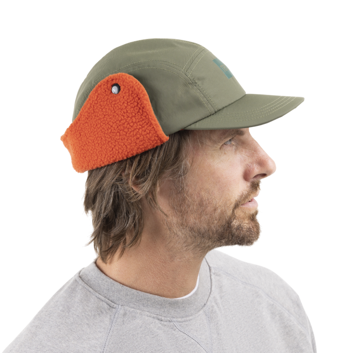 Fleece-Lined Peaked Trapper Hat - Forest Green
