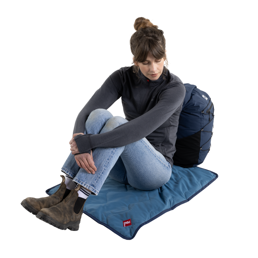 Quilted Lightweight Water-Resistant Adventure Sit Mat - Ocean Blue