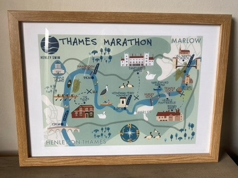 Thames Marathon A3 Print