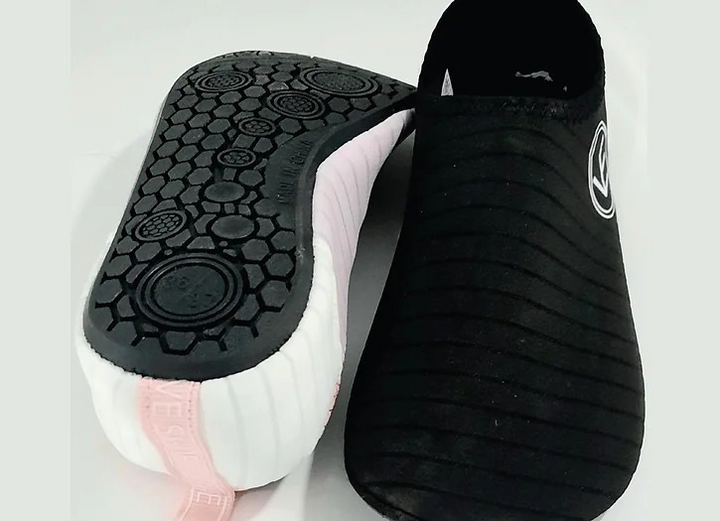 Sole of a pair of black VE Shoe water shoes