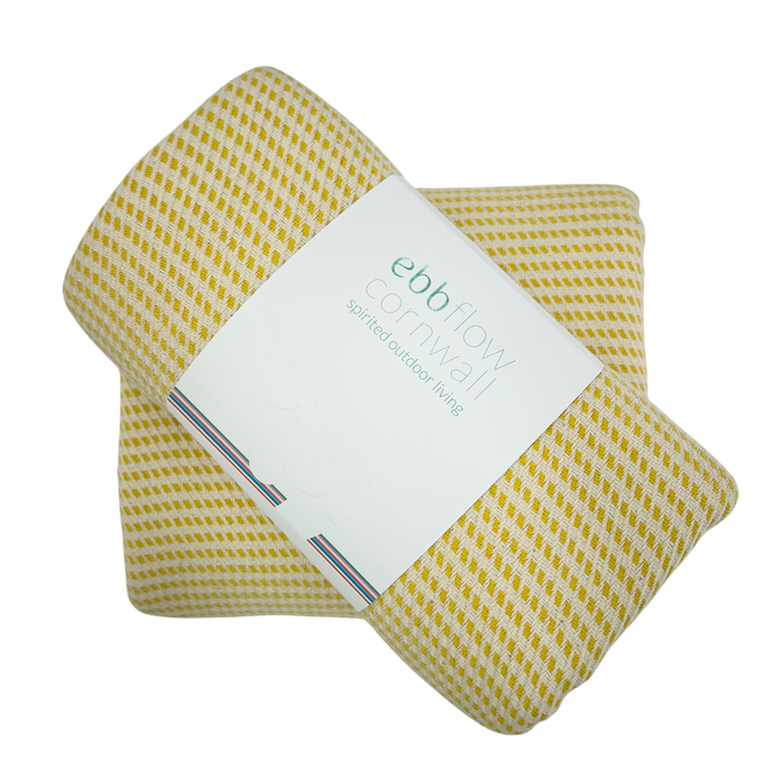 Yellow Logan Hammam Towel from EbbFlow Cornwall